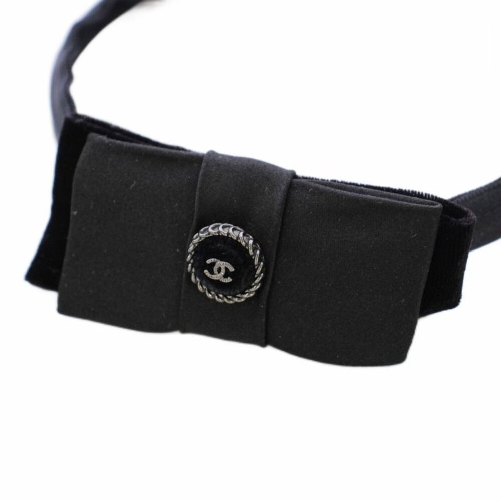 Chanel Headband Ribbon Velvet Black TK Shoulder Bag - Picture 3 of 9
